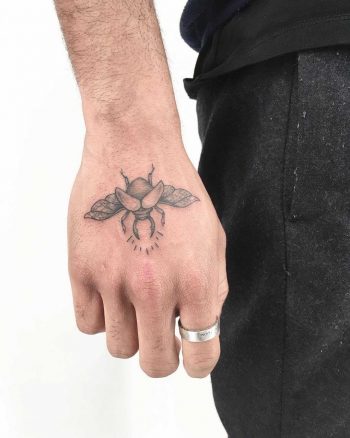 Little beetle tattoo by Gianina Caputo