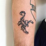 Little scorpion tattoo by Suki Lune