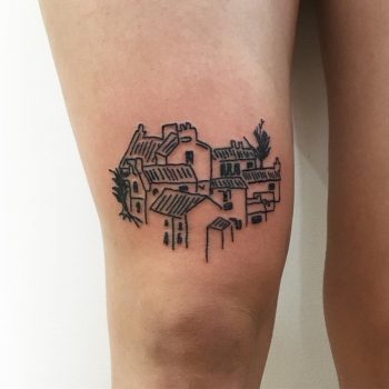 Little village tattoo by Suki Lune