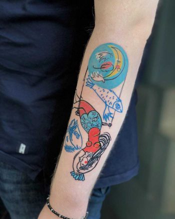 Marc Chagall tattoo adaptation by Eugene Dusty Past