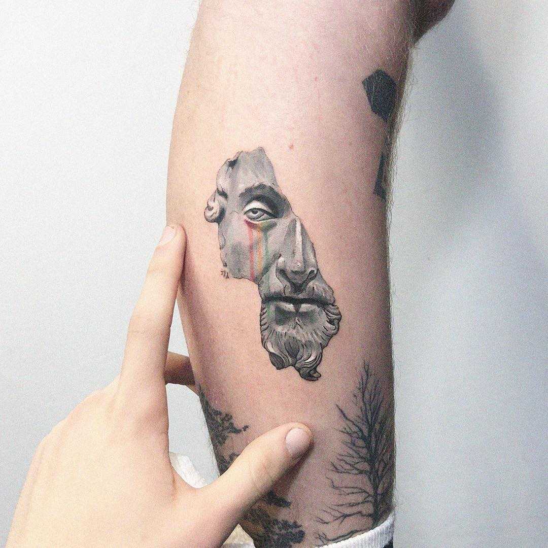 Marcus Aurelius tattoo by Eden Kozo