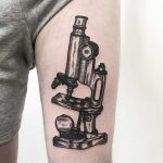 Microscope tattoo by Deborah Pow