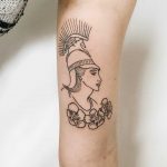 Minerva and california poppies tattoo by Kelli Kikcio