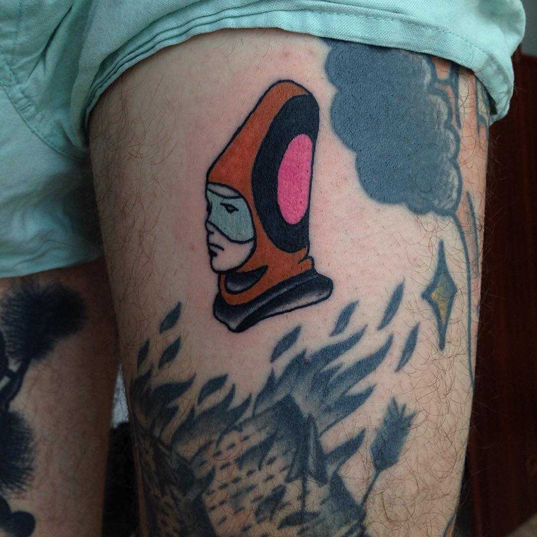 Moebius character tattoo by Eugene Dusty Past