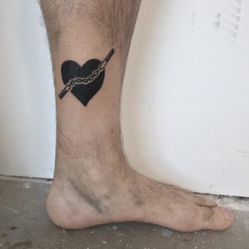 Nunchuck heart tattoo by yeahdope