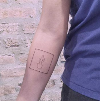 Outline minimalist cactus Chinatown Stropky