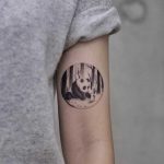 Panda tattoo by Aki Wong