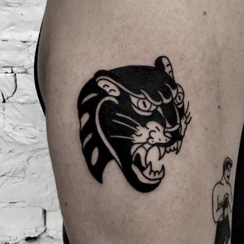 Panther tattoo by Kevin Jenkins