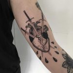 Pierced heart by tattooist Spence @zz tattoo