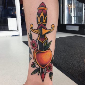 Pierced peach tattoo by Luke.A.Ashley
