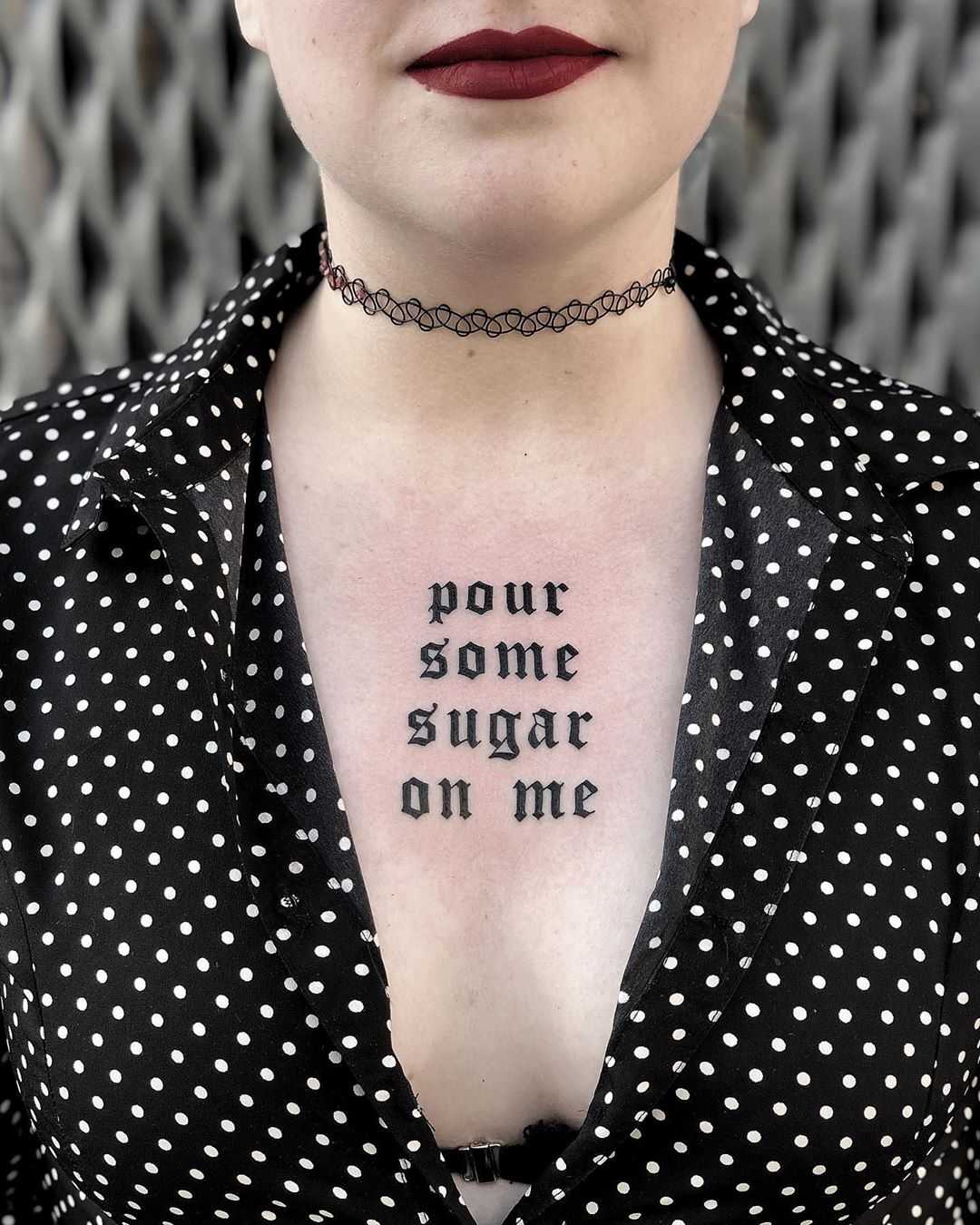Pour some sugar on me tattoo by Loz McLean
