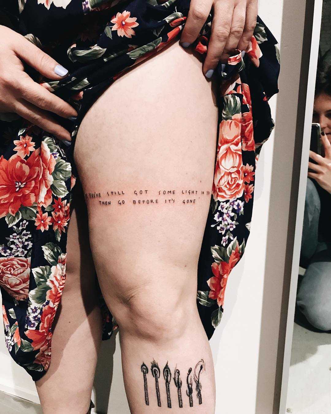 Quote tattoo by Kelli Kikcio