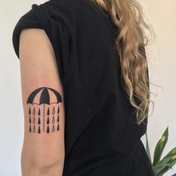 Rain drops tattoo by tattooist yeahdope