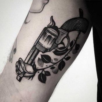 Revolver and rose by Pulled Poltergeist