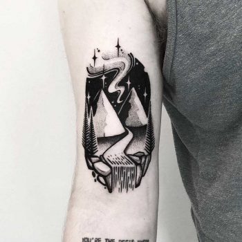 River and mountains by Pulled Poltergeist