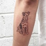 Scruffy puppy tattoo by Suki Lune