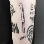 Simple knife tattoo by Julim Rosa