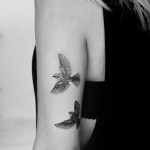 Sparrow tattoo by Amanda Piejak