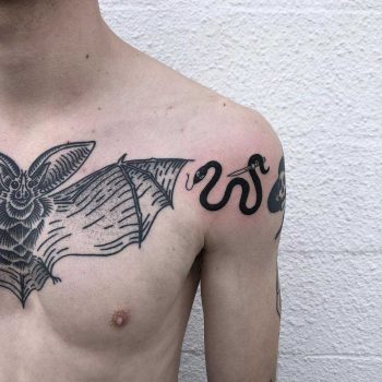 Stabby long boy snake by tattooist yeahdope