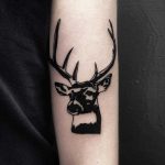 Stencil deer tattoo by Loz McLean
