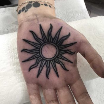 Sun on a palm by Luke.A.Ashley