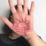 Sunset palm by Hand Job Tattoo