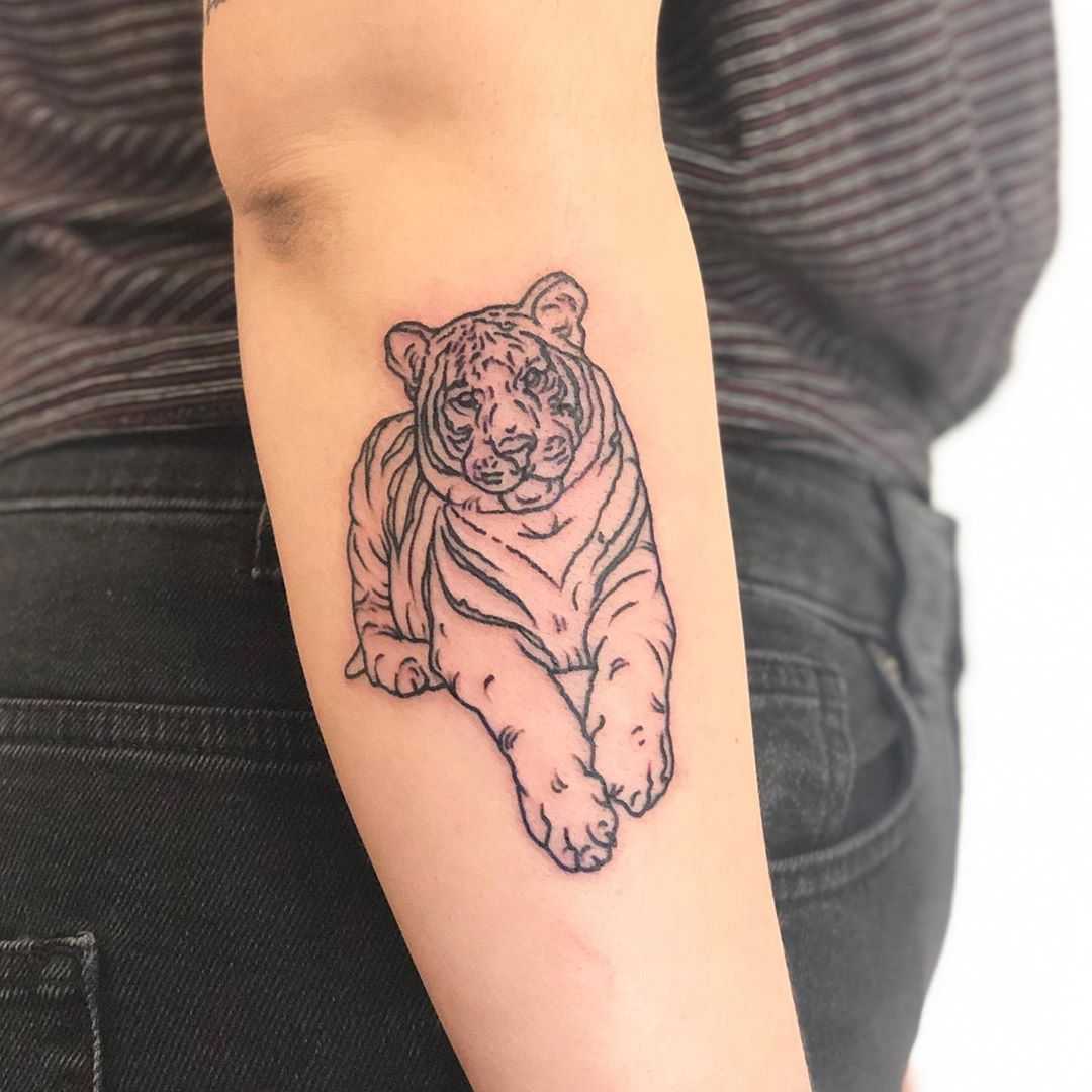 Sweet Tiger by Hand Job Tattoo 