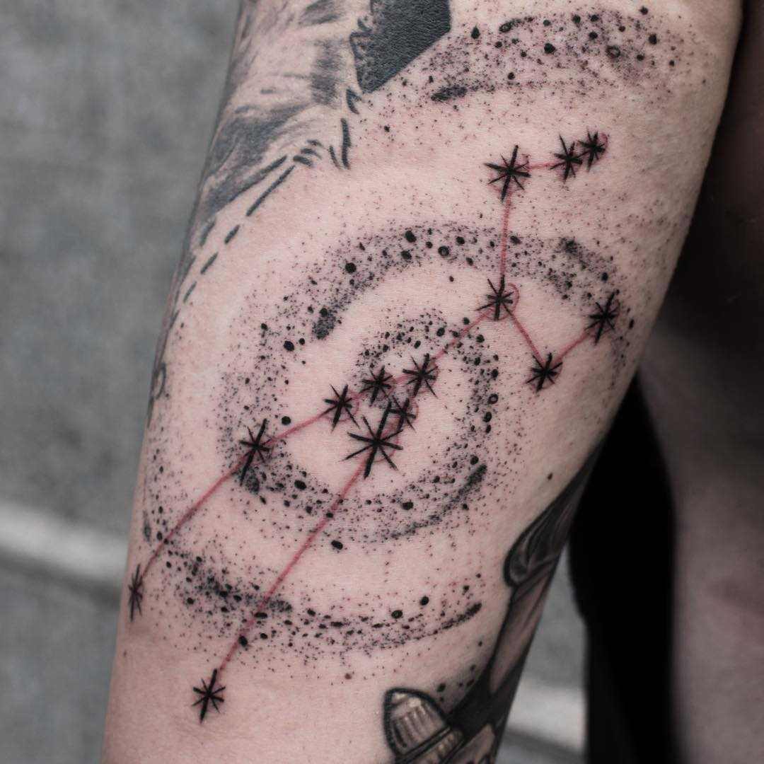 Taurus constellation tattoo by Wagner Basei