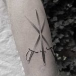 Three swords tattoo by Oliver Whiting