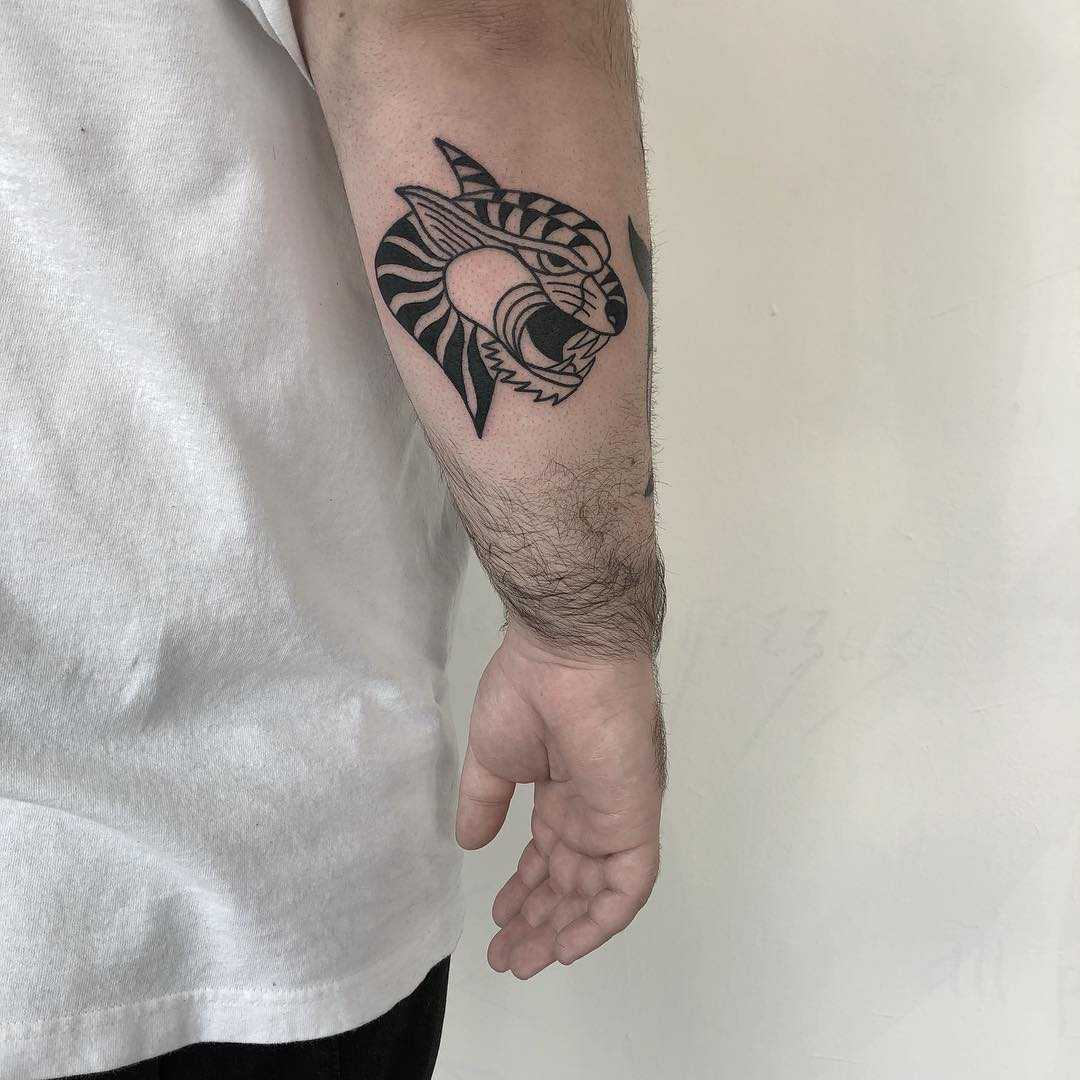 Tiger tattoo by tattooist yeahdope