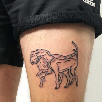 Two pupps by Hand Job Tattoo