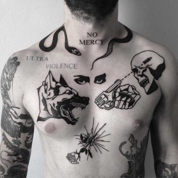 Ultra violence tattoo by Johnny Gloom