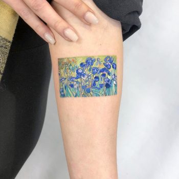 Van Gogh's irises tattooed by Eden Kozo