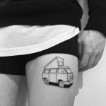 Volkswagen Transporter T3 tattoo by Chinatown Stropky