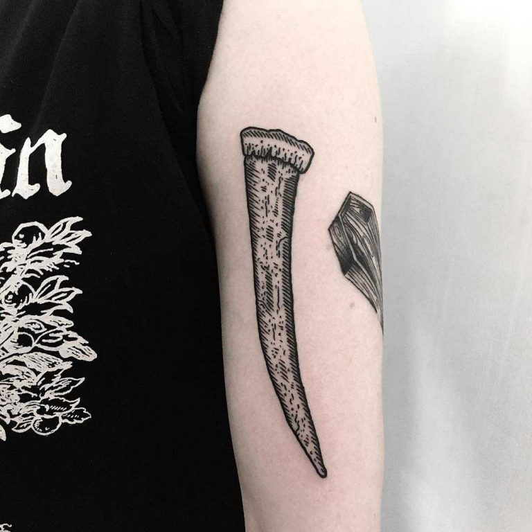 Open mouth tattoo by David Côté