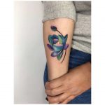 Watercolor Lotus flower tattoo by Mavka Leesova
