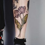 Watercolor flowers by Tattooist Jay Rose