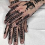 Wheat tattoos by Tine DeFiore