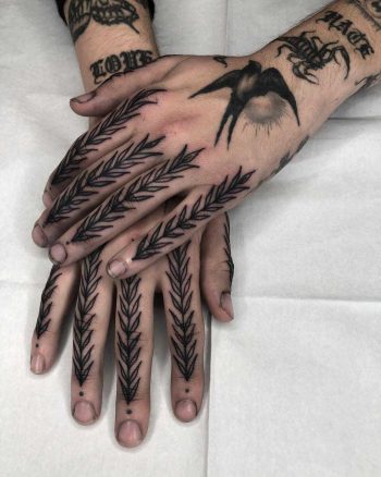 Wheat tattoos by Tine DeFiore