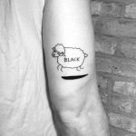 White sheep tattoo by Chinatown Stropky