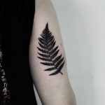 Black fearn leaf by tattooist Spence @zz tattoo