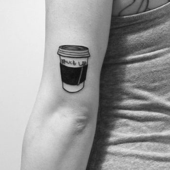 Bruce Lee's coffee tattoo by Chinatown Stropky