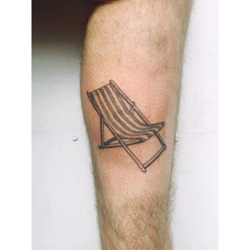 Classic Beach Folding Chair tattoo by Zaya Hastra