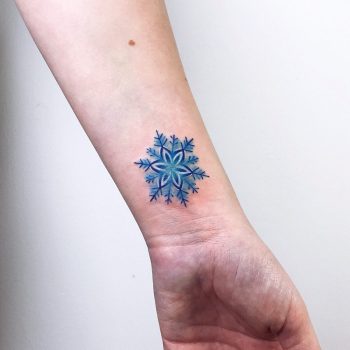 Cover up snowflake tattoo by Valeria Yarmola