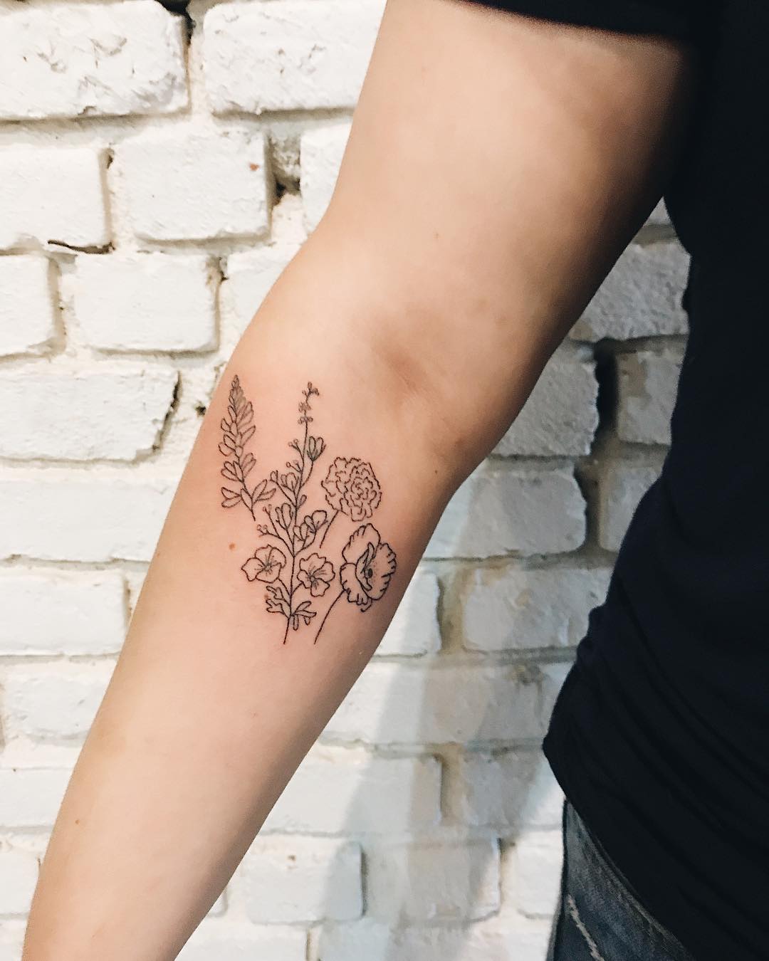 Desert bouquet tattoo by Kelli Kikcio