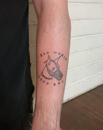 Doberman good boy by Robbie Ra Moore