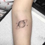 Dot-work Saturn by tattooist Spence @zz tattoo