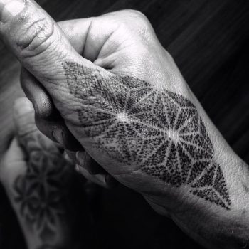 Dot-work geoemtric pattern by Tine DeFiore