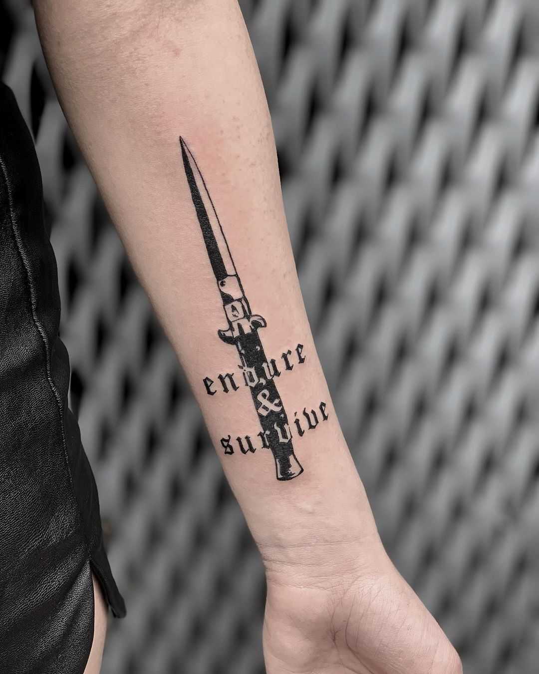 Endure and survive tattoo by Loz McLean