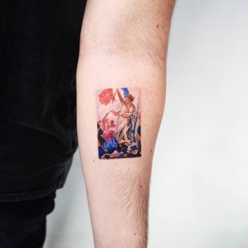 Eugène Delacroix's Liberty Leading the People by anton1otattoo